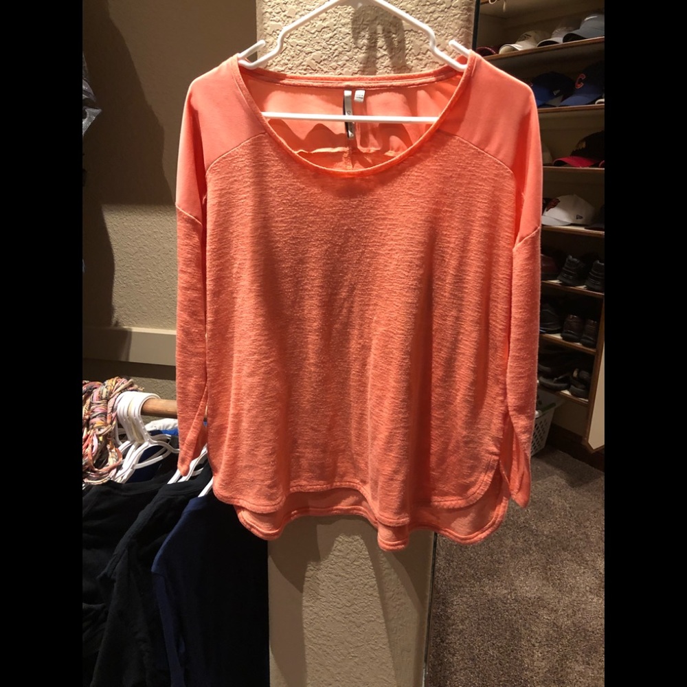 Orange long sleeve shirt